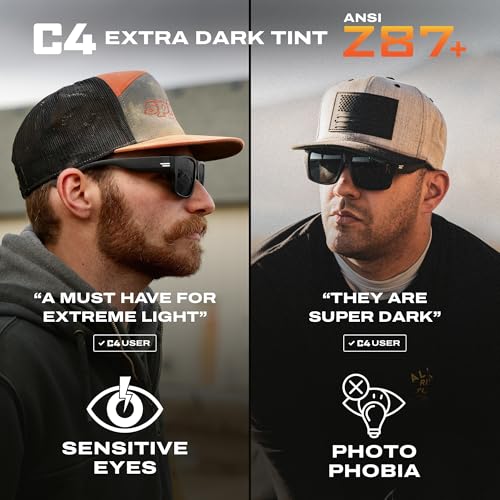 TOROE Z87+ Polarized Safety Sunglasses Matte Black TR90 Frame, ANSI Rated Lens2