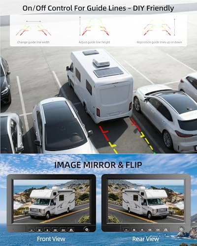 Image of Wireless Backup Camera for Rvs, BSD Alert, AI Detection, 6X Zoom, 1080P | 320FT Stable Signal, 150 Wide View, 4-Channel Expandable, Furrion Ready, IP69K Metal Housing