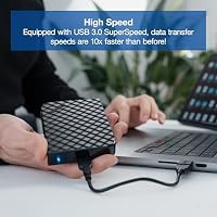 Verbatim Store 'n' Go externe Festplatte - 1 TB - tragbarer USB 3.0-Datenspeicher, schnelle Datenübertragung bis zu 4800 Mbit/s, schwarz, geriffelt – Ansicht 5
