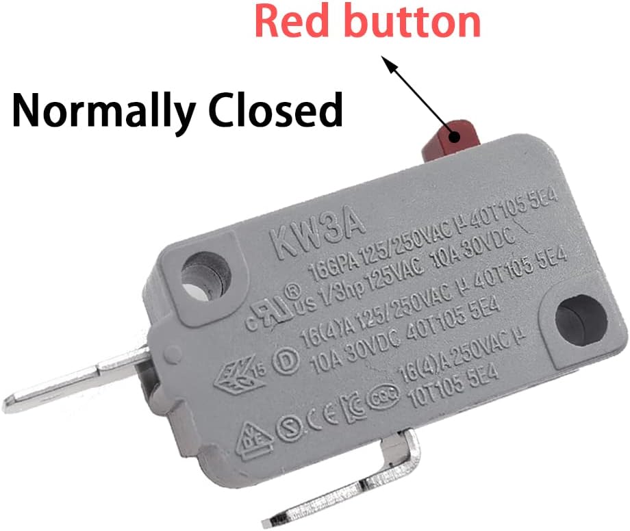 Yoiilnz KW3A Microwave Oven Door Switch 16A 125/250V Door Interloc(Normally Open & Normally Close) (2 Normally Open and 1 Normally Close) : Home & Kitchen