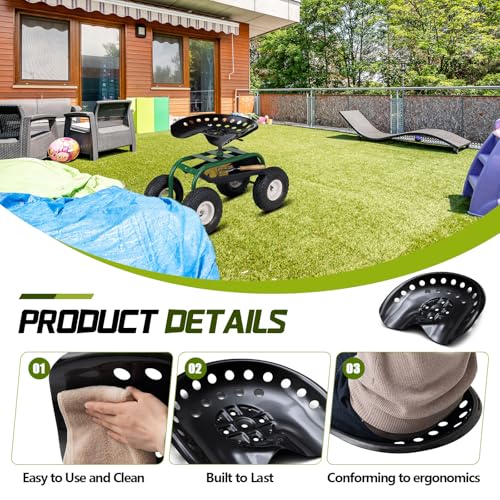 Image of MorningRo 2 Pcs Metal Tractor Seat Vintage Tractor Seat for Lawnmower, Forklift, Farm, Home or Bar Stool (Black)