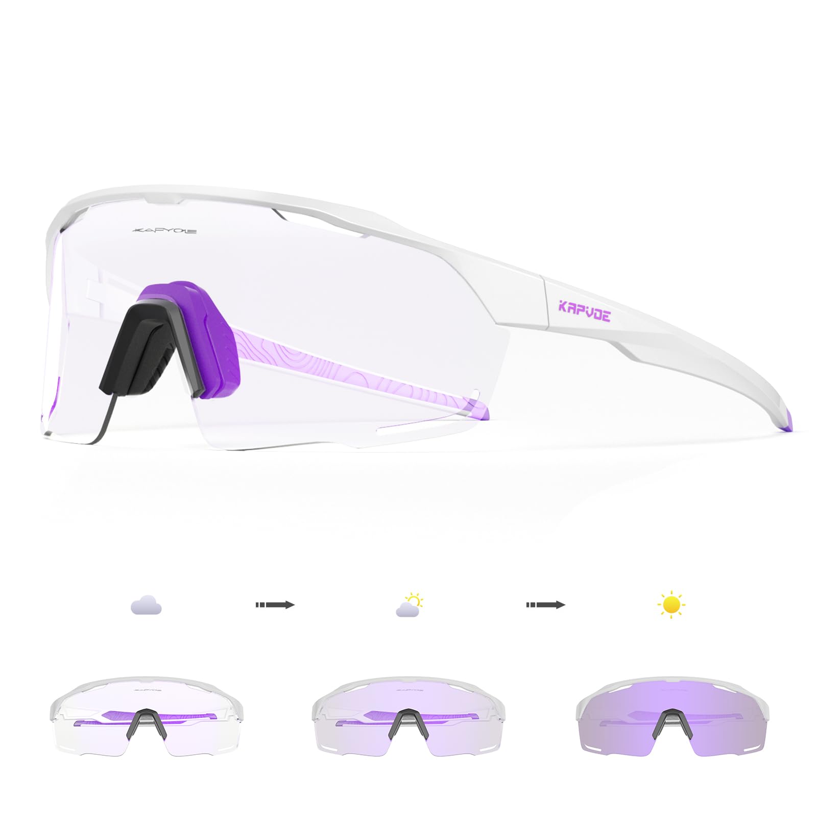 KAPVOE Gafas de Ciclismo Polarizadas Fotocromáticas Mujer Hombre MTB BTT Bicicleta Para Transparentes Deportivas