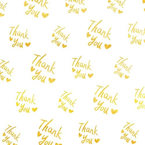 30 Sheets 20″ x 28″ White with Gold Thank You Tissue Paper Bulk,Thank You Tissue Paper for Packaging,Gift Bags,Gold Gift Wrapping Tissue for Graduation,Birthday,Thanksgiving …