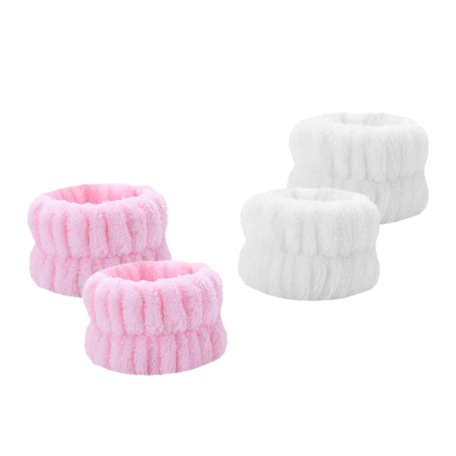 Merishopp 2 Pair Absorbent Towel Portable for Party White Pink | Clothing, Shoes & Accessories | Womens Accessories | Hair Accessories 3