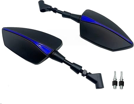 Pairs Of Motorcycle Rearview Side Mirror Universal 8MM 10MM Screw For Soco TC TCmax TS TSx Material Type CNC Aluminum Rears Views MirrorsNO LOGO Blue