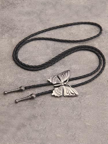 Image of GelConnie Native American Bolo Tie Rodeo Cowboy Leather Necktie Western Necklace Costume Accessories for Men,Women
