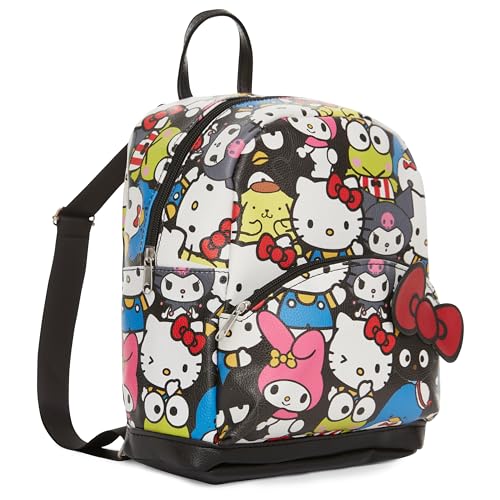Fast Forward Hello Kitty Mochila de couro inteiro – meninas, meninos, adolescentes, adultos – Hello