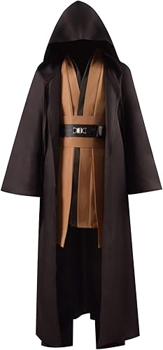 Miniatura 2 de Disfraz de túnica de Halloween para hombre, disfraz de túnica con capucha, uniforme de caballero, cosplay, conjunto completo