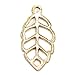 Amoracast Sterling Silver Gold Vermeil Charm Leaf 7x12mm, 7 x 12mm