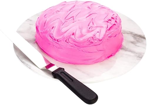 Miniatura 7 de Restaurantware Met Lux 14.8 x 1.3 Inch Offset Spatula 1 Angled Icing Spatula - Plastic Handle Large Black Stainless Steel Cupcake Icing Knife For