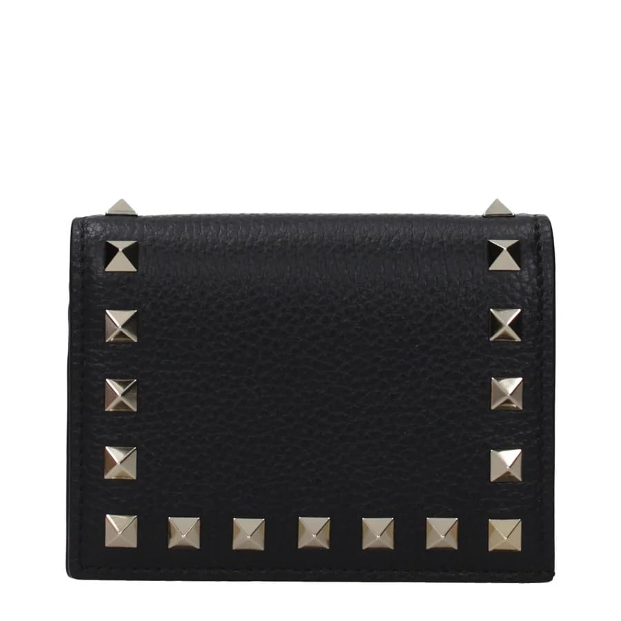 Valantino Garavani Women's Rockstud Leather Wallet (Black)2