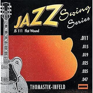 Thomastik Cordes Guitare électriques Jazz Swing Series Nickel Flat Wound Jeu JS111 Light .011-.047w - Les Beatles, Paul McCartney, John Lennon, RIngo Starr, George Harrison