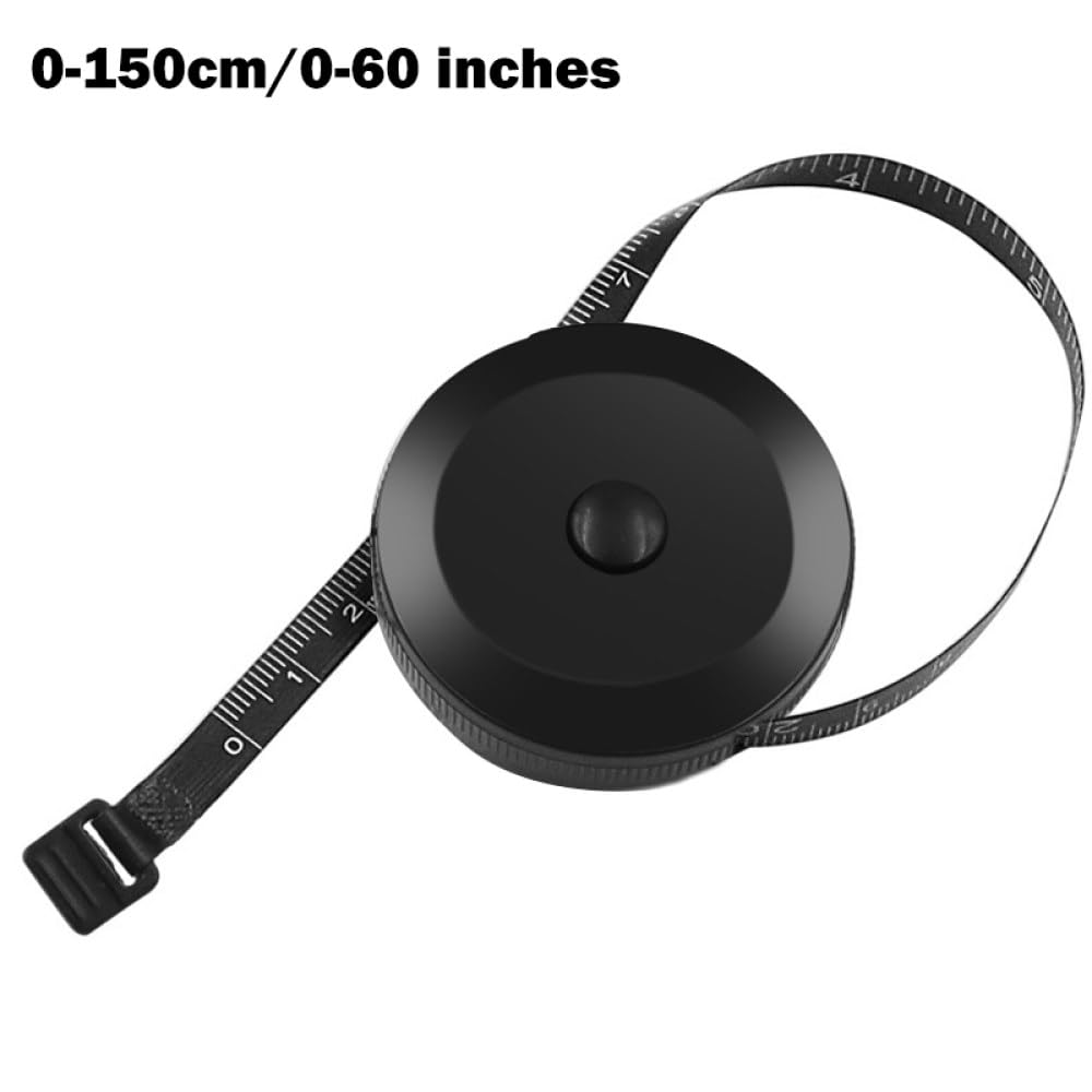 Cinta métrica telescópica automática, Cintas para medir el Cuerpo, Cintas métricas, Herramientas de Regla de Costura, Negro, 8 * 5 * 2cm