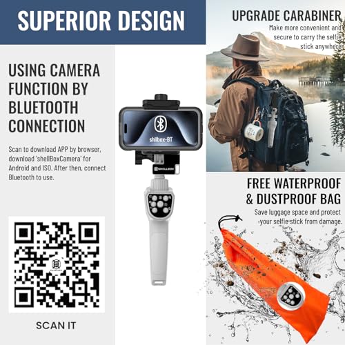 Saupsitnz ZPG-240329-JZJ Selfie Stick, Extendable & Portable Diving Surfing Swimming Waterproof Bluetooth Phone Selfie Stick, Underwater Photo/Video Recording Compatible thumb #7
