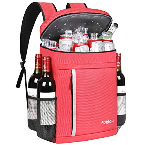 Forich Cooler Backpack Soft Backpack Cooler Bag Leak Proof Insulated Cooler Backpacks To Beach Camping Hiking Picnic Work Lunch Travel For Men Women (Y - Watermelon Red) #TOP10