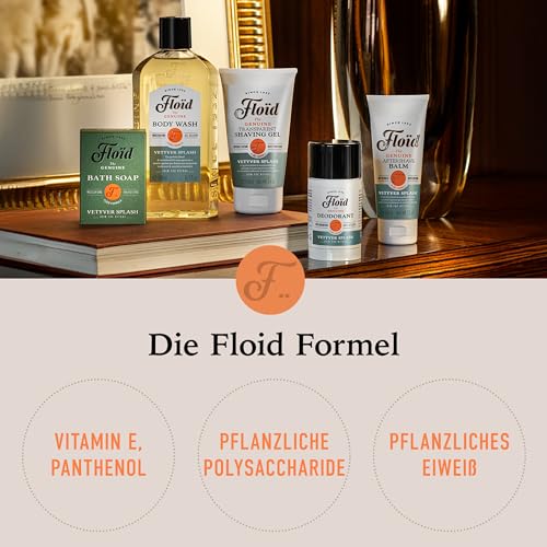 Floïd Vetyver Splash Bath Soap, 100 % pflanzliche Bade- & Duschseife mit pflegendem Lecithin, Sheabutter & Sesamöl, schützt die Haut und macht sie weich und geschmeidig – Bild 6