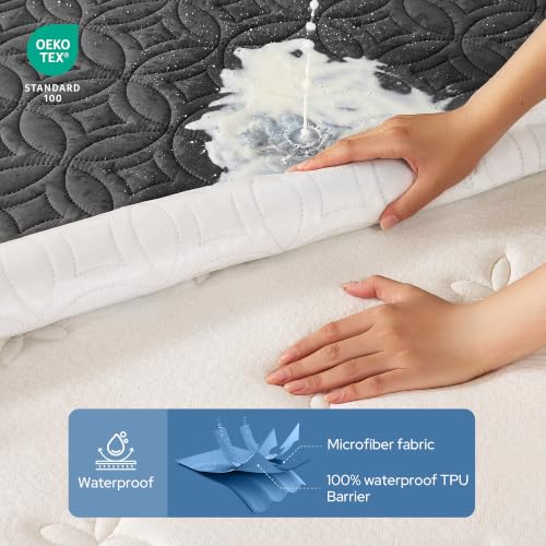 Image of BEDLORE Waterproof Mattress Protector, King Size Mattress Pad