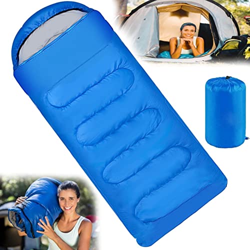 3 to 4 Season Sleeping Bag, Envelope Style Windproof Lightweight Outdoor Camping Single Person Sleeping Bag for 3 Seasons, Mummy Sleeping Bag for Adults