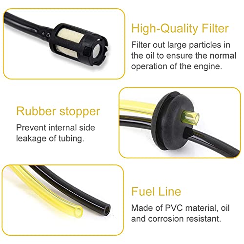Tankrohre für Motorsense, Benzinschlauch Dichtung, Benzinfilter Kit, Universal Benzinfilter Ersatzteile Benzinschlauch Dichtung für Motorsense Erdbohrer Heckenschere Freischneider Hochentaster