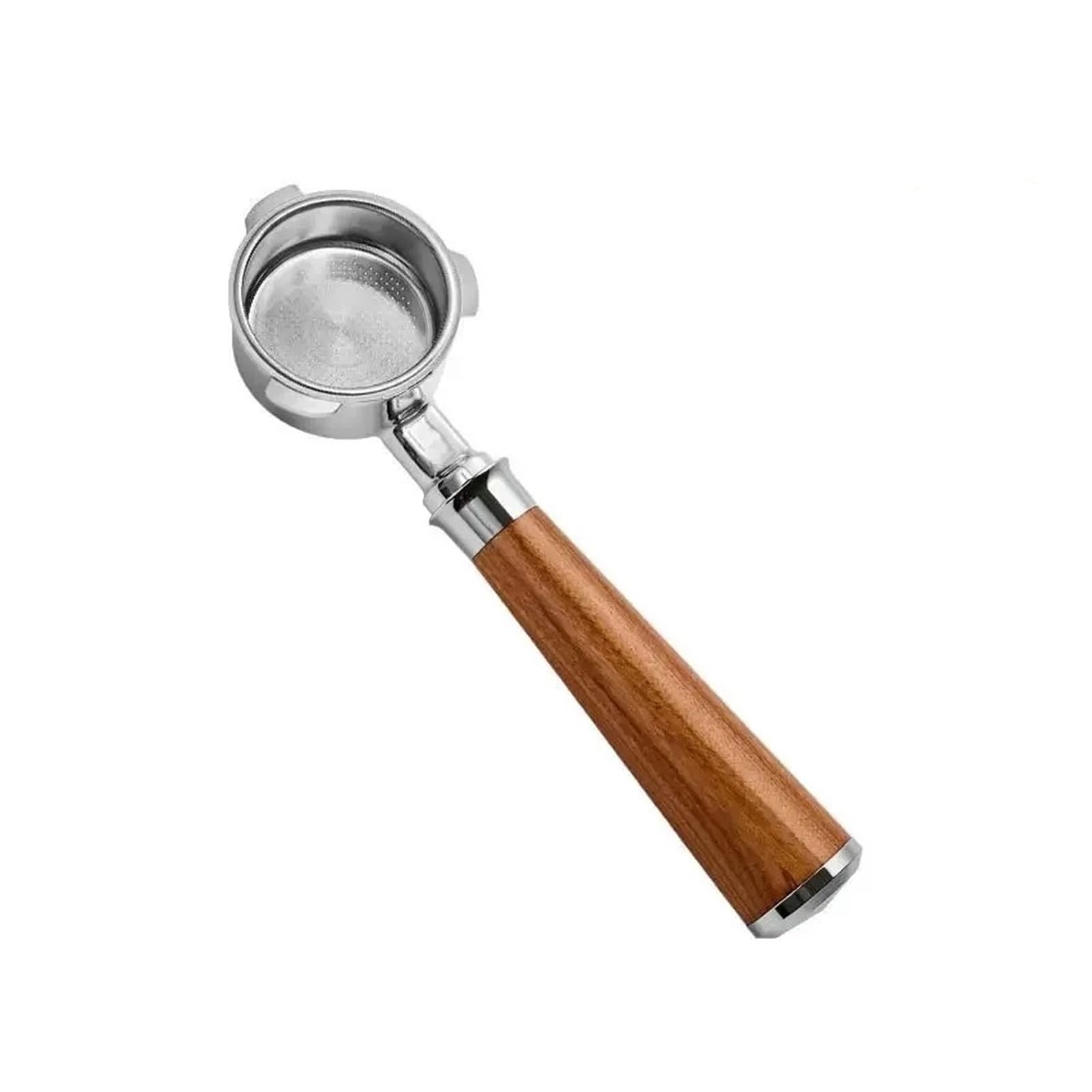 Portafiltro, compatibile con CASABREWS, manico naked 51mm | Manico espresso di ricambio, acciaio inox 304, 3 orecchie, 3.88-4mm, 2 dosi 14-18g(Black rosewood)