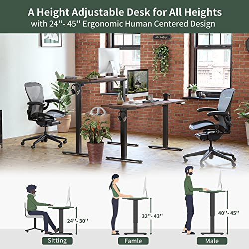 Fezibo Height Adjustable Electric Standing Desk 48 Inch, And 2-Drawer Mobile File Cabinet, Ergonomic Home Office Furniture And Wooden Storage Cabinet (Bundle) #TOP4