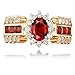 2017 New Arrival Red Jewelry Red Zircon Rings for Women & Men Engagement Band 10KT Yellow Gold Filled Crystal Wedding Ring (7)