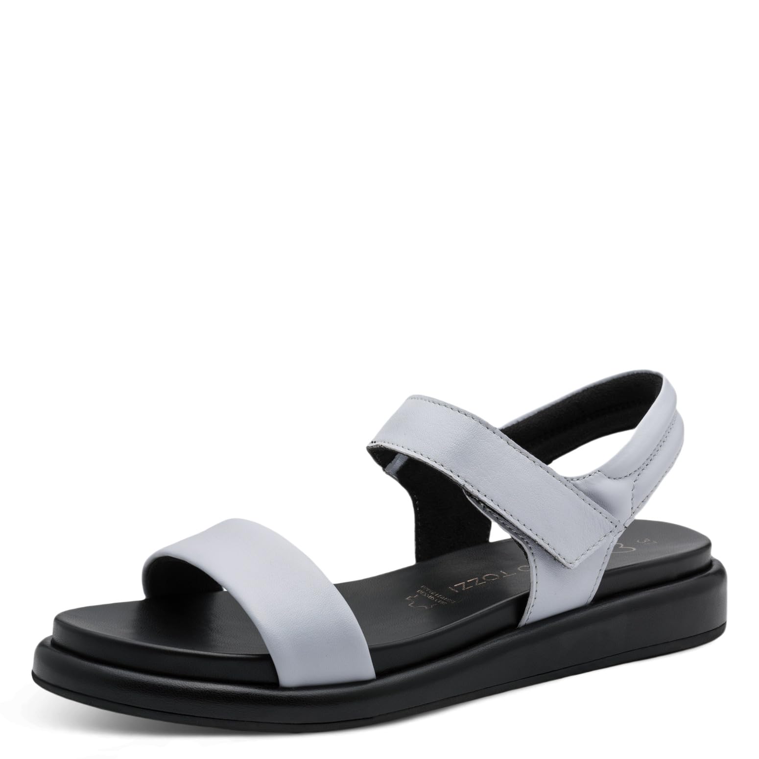 MARCO TOZZI Women's Sandal soft Feel Me footbed Leather soft lining Modern, blue (LT.BLUE COMB), 6 UK