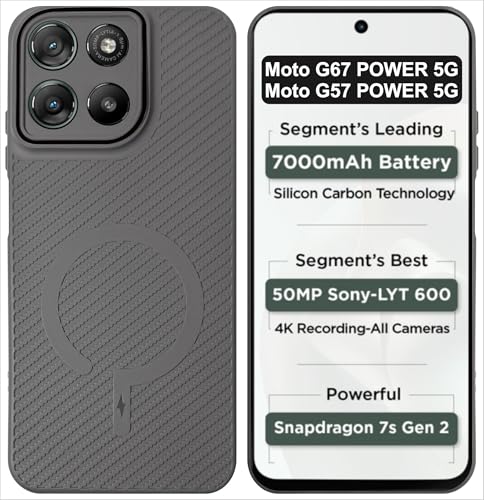 Image of SBMS Back Cover for Motorola Moto G67 Power / G57 Power 5G Soft Matte Silicone Cover with Slim Fit | Mag-Safe Logo | Shockproof | Camera Protection Bumper Case for Moto G67 Power (Camera Ring Grey)