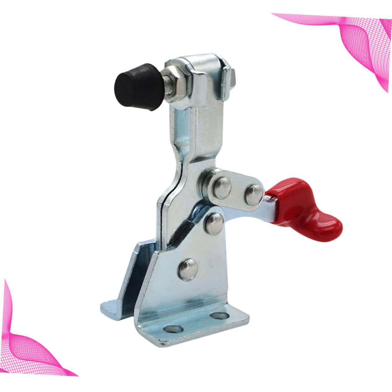 DIYEAH 1pc Quick Fixture Fast Locking Clamp Fastener Hand Tool Quick Clamp Tool Silver