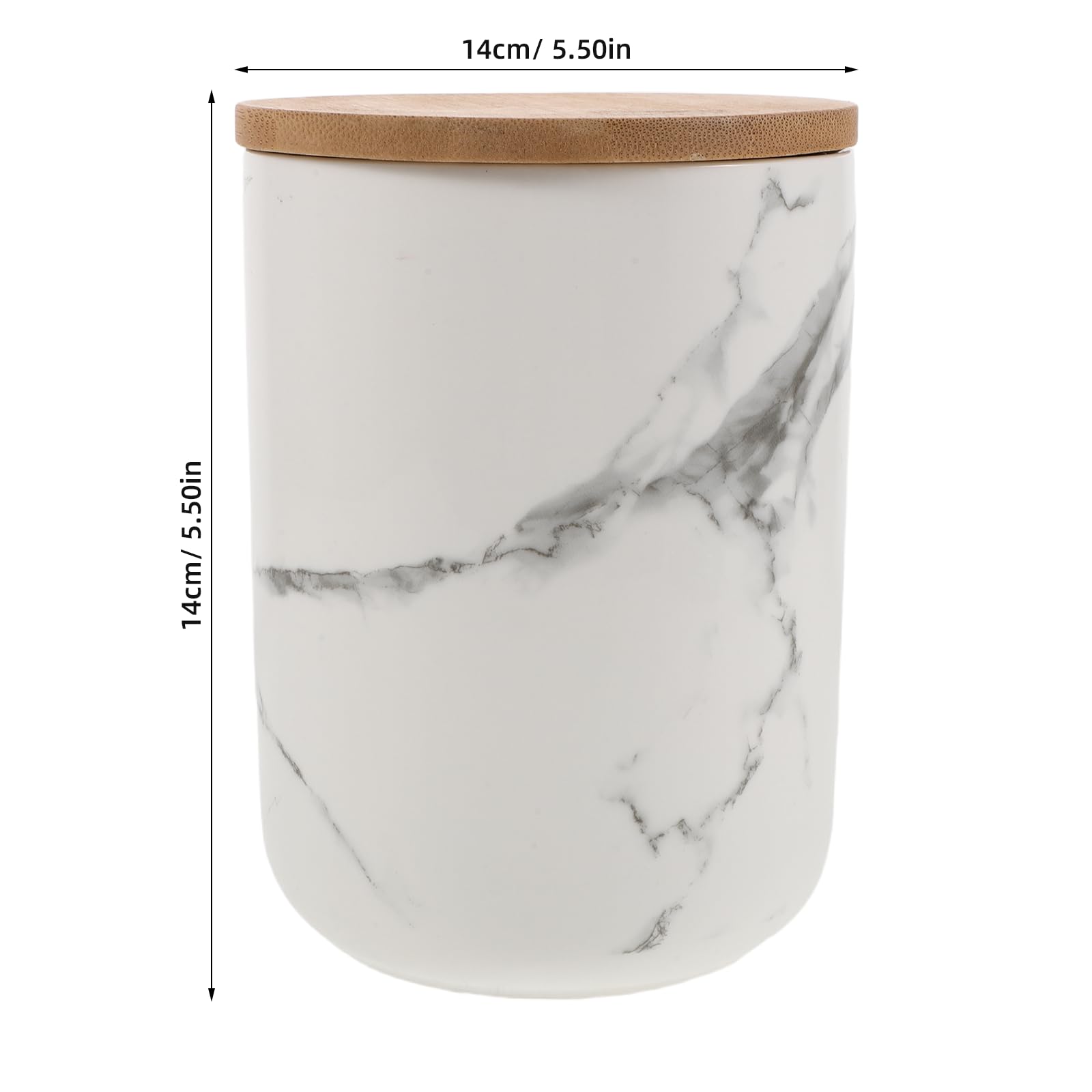 Zerodeko Bote de cerámica para almacenar alimentos: Tarro para té, azúcar y café con tapa hermética - Contenedor de 765 ml para galletas, dulces y especias, con elegante diseño de mármol, ideal