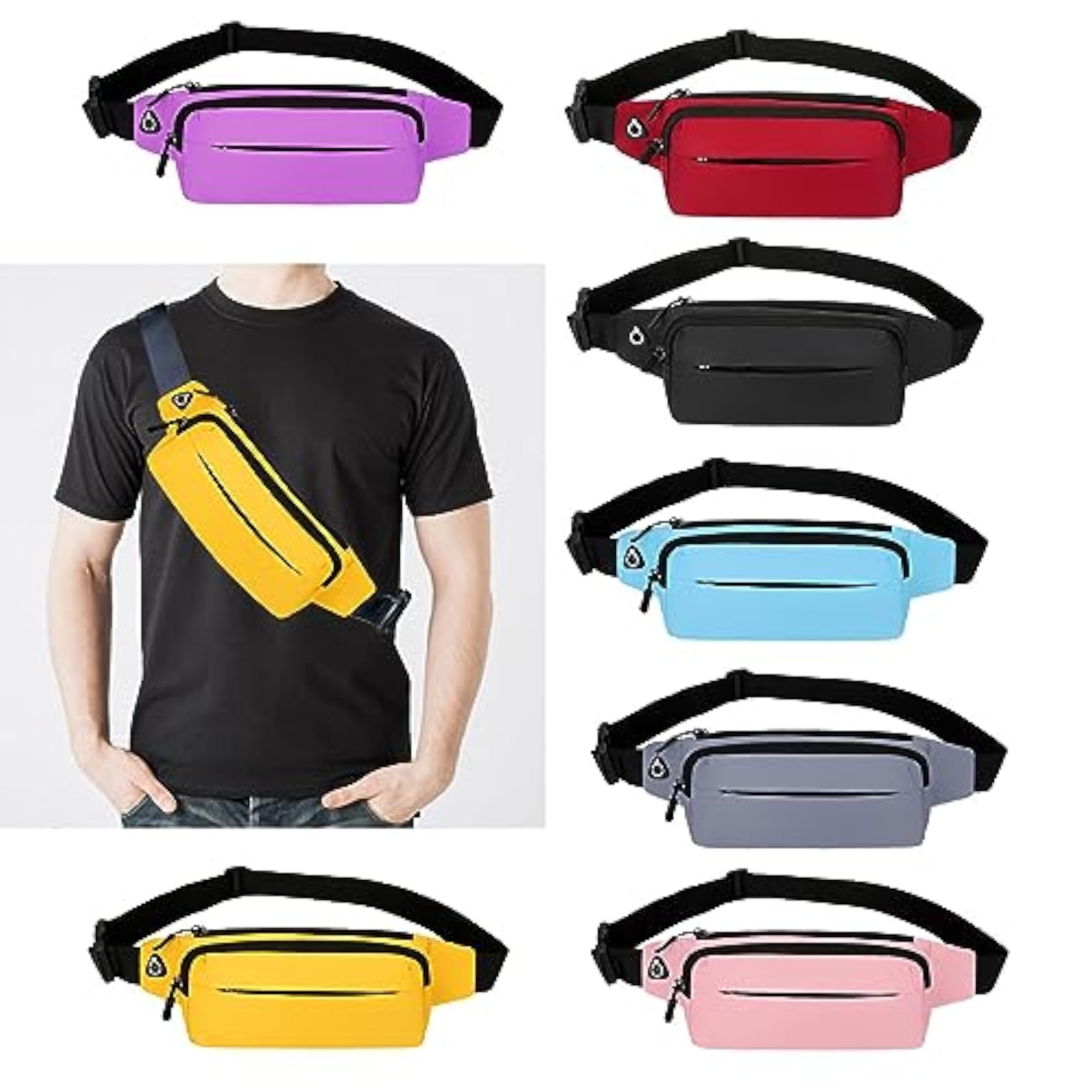 Purple Waist Bag for Outdoor Camping and Walking