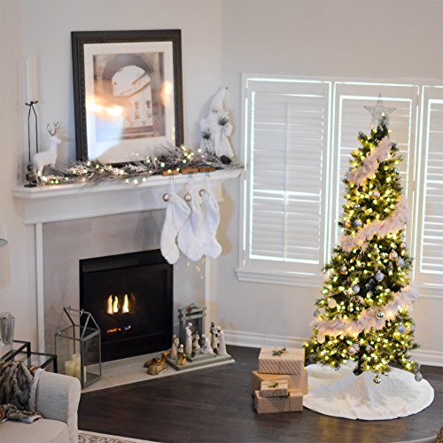Battery Operated String Lights Christmas Lights - Outdoor String Lights With Timer 16Ft 50 Led String Lights White Wire For Indoor Outdoor Wedding Party Home Garden, Waterproof, Warm White, 2 Pack #TOP7