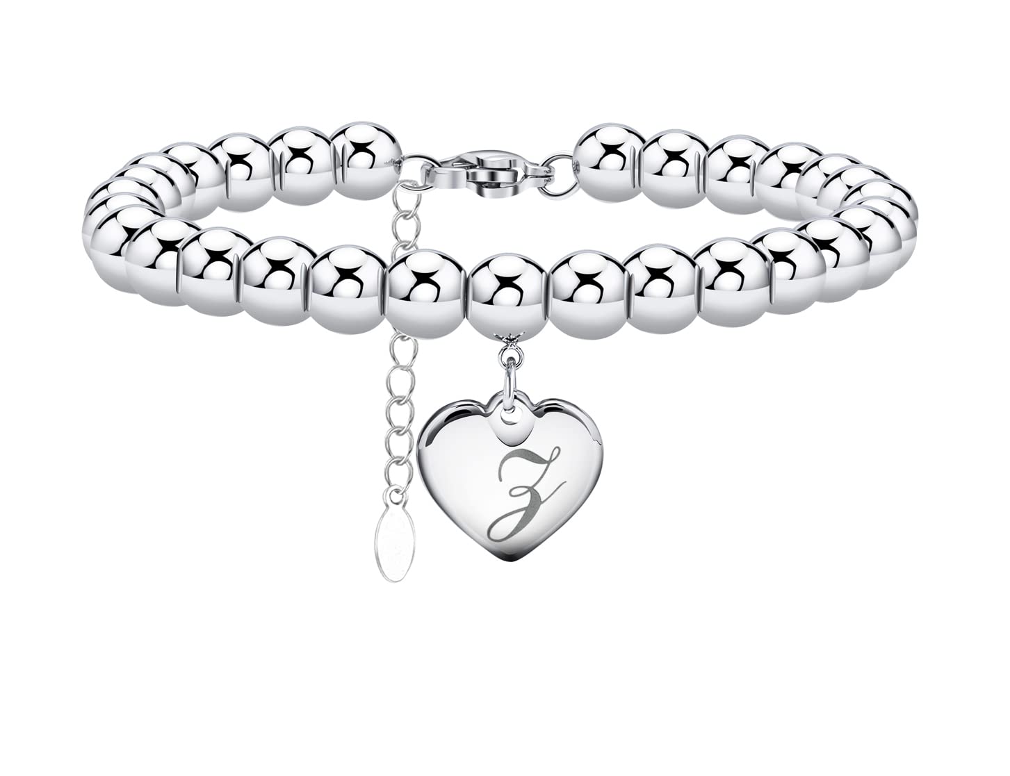 Monily Initial Bracelet for women Stainless Steel 26 Letters A to Z Heart Bracelet Alphabet Jewelry for women Gift for women Valentine's Day Gift