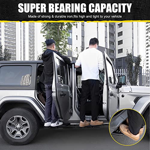 Utiiy Compatible With 2018-2023 Jeep Wrangler Jl 4 Door Running Boards All Steel Build Black Side Steps For Front/Rear Door Fit For Jeep Wrangler Jl Accessories #TOP4