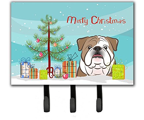 Christmas Tree & English Bulldog Leash or Key Holder