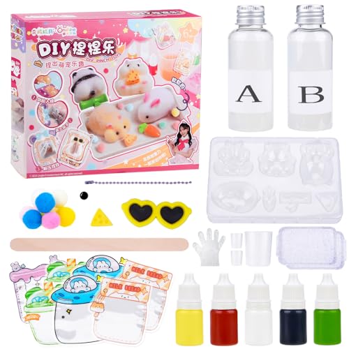 Liquid Silicone Squish-Y Kit, Liquid Silicone For Squish Y Maker, Squishy Maker, Make Your Own Squishy Set, Squishy Making Kit Gel, Make Your Own Squishies DIY Decompression Gift For Boys Girls