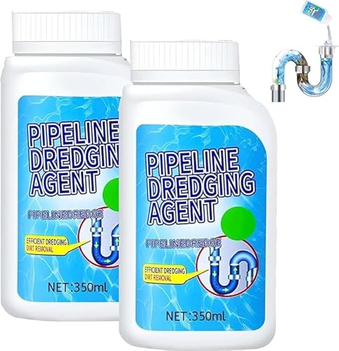 Delighteal - Limpiador de drenaje, potente agente de dragado de tuberías para tuberías de cocina e inodoro, agente de dragado de tuberías, limpiador de fregadero y drenaje, polvo de limpieza para