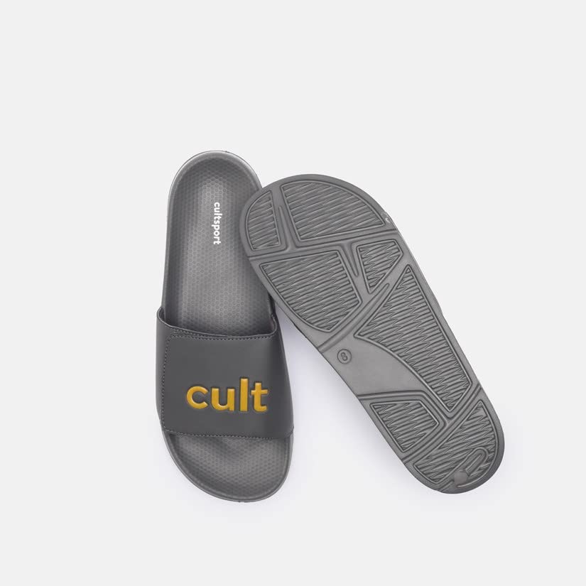 Image of CULT CultSport | Locomo Grey Men Slides | Lightweight | Enhanced Cushioning