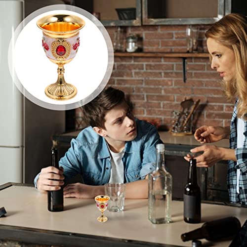 Cabilock Copos de cristal estilo cálice requintado presente de strass bar bebida lata casa liga rei