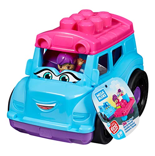 Mega Bloks First Builders Bus, jeu de voiture et de blocs de construction, 6 pièces, jouet pour bébé et enfant de 1 à 5 ans, GCX12