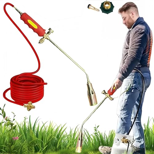 2025 New Propane Torch Weed Burner Kit, Heavy Duty Weed Torch Burner with Turbo Trigger and 900,000...