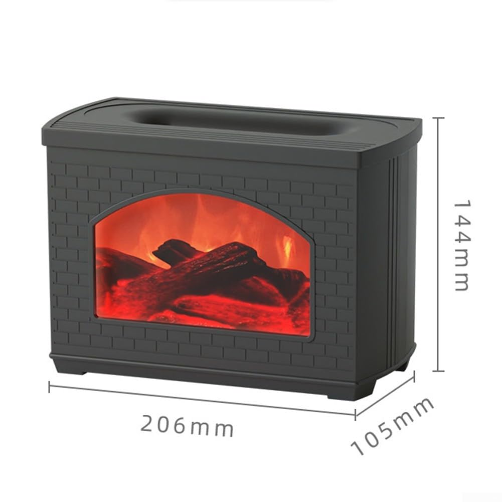 Nawilżacz płomienia 3 w 1 270 ml USB (czarny)