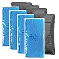 SHERPA THERAPY 4PK Flexible Hot and Cold Gel Packs for Injuries Reusable - Gel Ice Pack Cold Compress for Knee, Back, Neck, Wrist, Hand, Elbow, Ankle Pain Relief - 9.5" x 4.5"