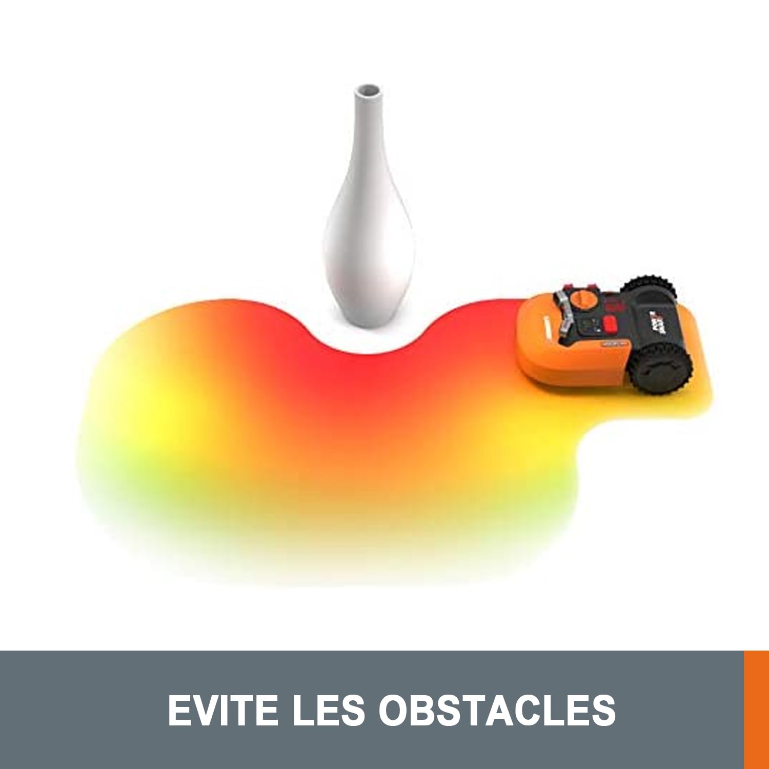 WORX Module Anti-Collision WA0860, détecteur d'obstacle par ultra son, compatible avec les robots tondeuses Landroid et Landroid Plus, modèles à partir de 2019, non compatible avec le Vision