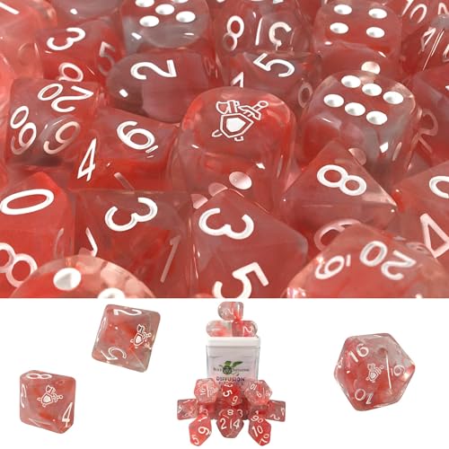  Role 4 Initiative Diffusion Poly Set - Fighter\'s Resolve w/Simbolo di Classe (15)