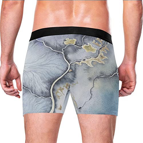 Bóxer para hombre calzoncillos elásticos Vnurnrn suaves pack de 2 ropa interior transpirable 3
