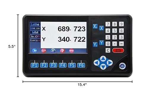 Pantalla digital LCD 7'' DRO para torno 2 ejes miniatura 10