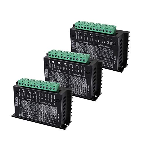 3PCS TB6600 4A 9-42V Stepper Motor Driver CNC Controller, MELIFE Nema 17/23 Stepper Motor Single Axes Two Phase Hybrid Stepper Motor