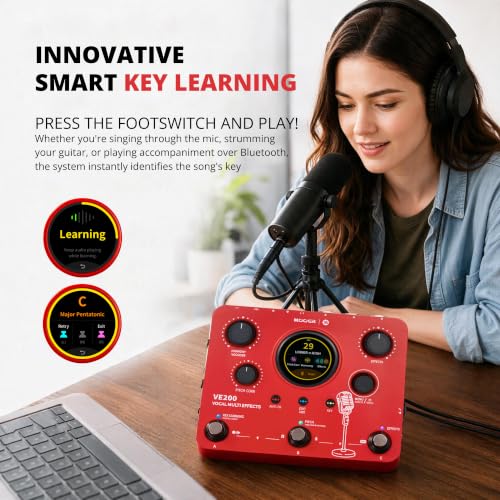 Image of MOOER VE200 Vocal Multi Effects Processor with AI StemLab, Touch Screen
