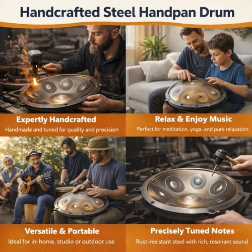 Handpan Drum 10 Notas en Re Menor 22 Pulgadas miniatura 6